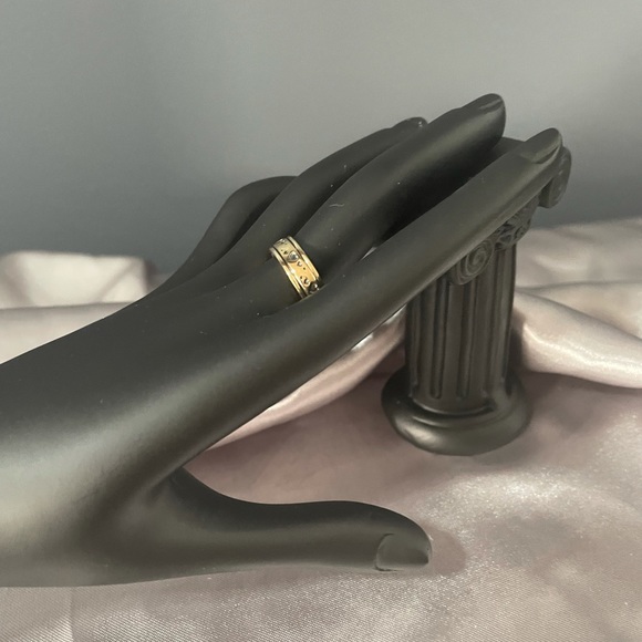 14k yellow gold over copper spinner ring - Picture 1 of 7